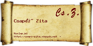 Csapó Zita névjegykártya