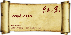 Csapó Zita névjegykártya