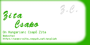 zita csapo business card